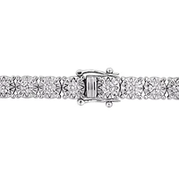Lab Grown Diamond Bracelet in Sterling Silver - 9 in