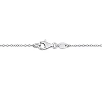 Lab Created 8-8.5mm Freshwater Cultured Pearl & White Moissanite Necklace in Sterling Silver - 17 in