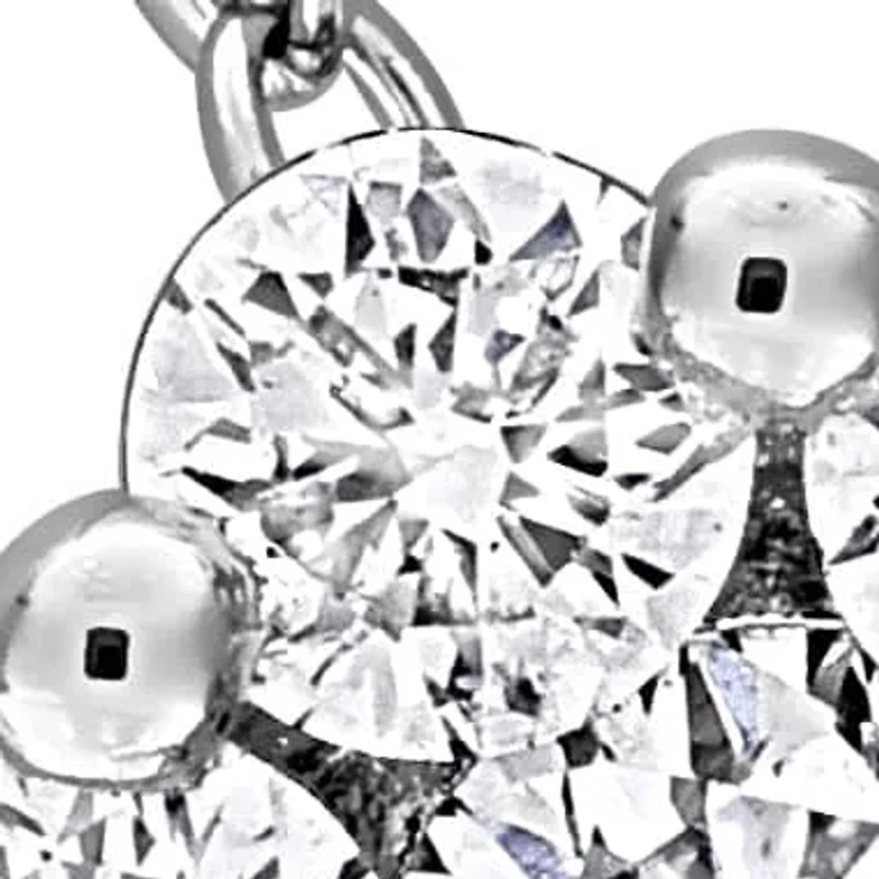 Lab Grown Diamond Pendant in Sterling Silver - 18 in