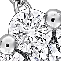 Lab Grown Diamond Pendant in Sterling Silver - 18 in
