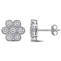 Diamond Earrings in 14K White Gold