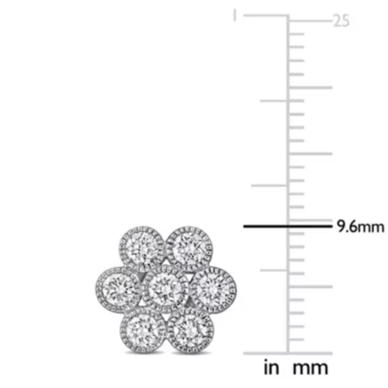 Diamond Earrings in 14K White Gold