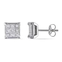 Diamond Earrings in 14K White Gold