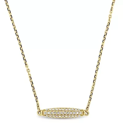 Diamond Necklace in 14k Yellow Gold- 17 in