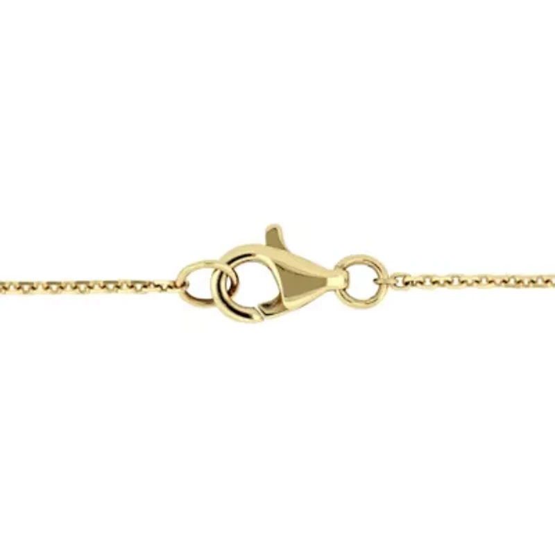 Diamond Necklace in 14k Yellow Gold- 17 in