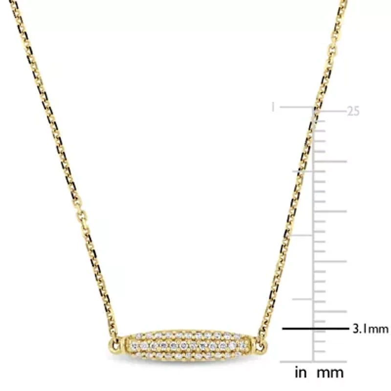 Diamond Necklace in 14k Yellow Gold- 17 in