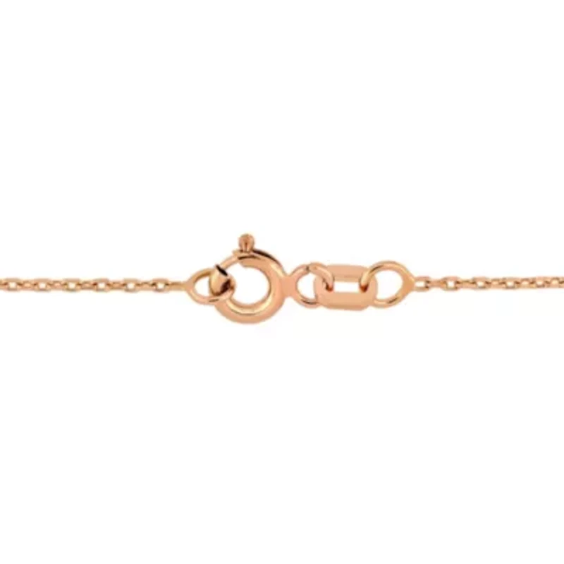 Diamond Necklace in 18k Rose Gold- 17 in