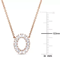 Diamond Necklace in 14k Rose Gold - 16"+2" Ext.
