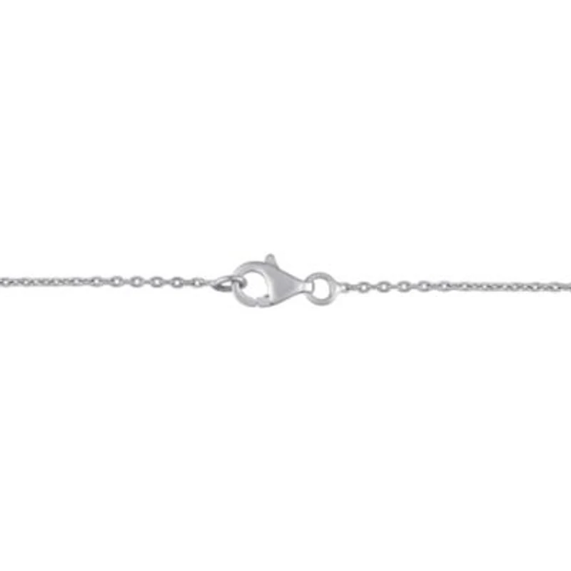 Diamonds Necklace in 14k White Gold- 17 in