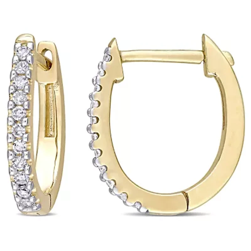 Diamond Cuff Earrings in 10k Yellow Gold