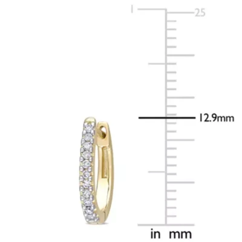 Diamond Cuff Earrings in 10k Yellow Gold