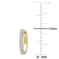 Diamond Cuff Earrings in 10k Yellow Gold