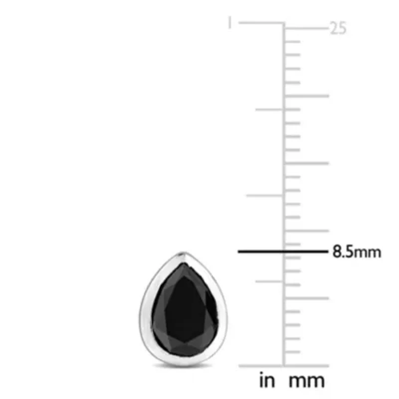 Black Diamond Earrings in 14k White Gold