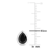 Black Diamond Earrings in 14k White Gold
