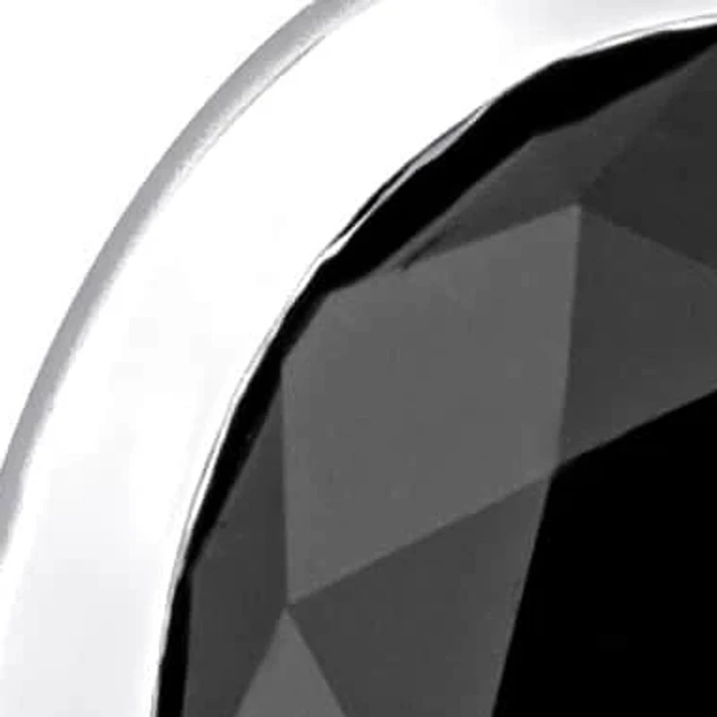 Black Diamond Earrings in 14k White Gold