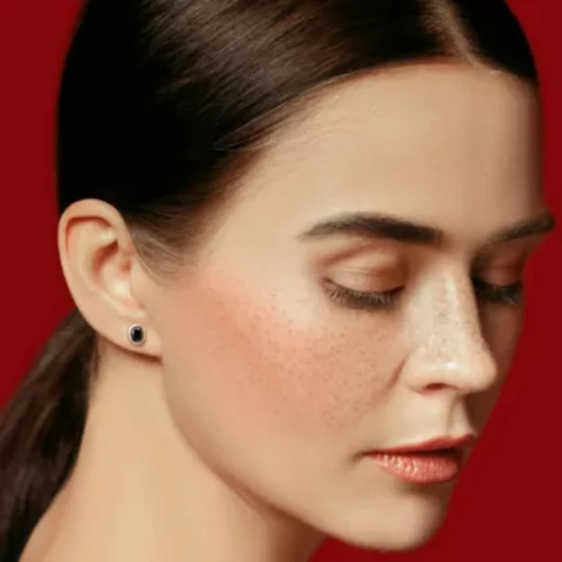 Black Diamond Earrings in 14k White Gold