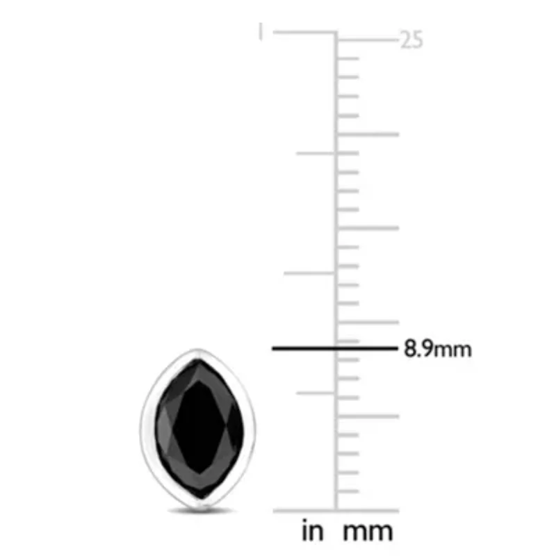 Black Diamond Earrings in 14k White Gold