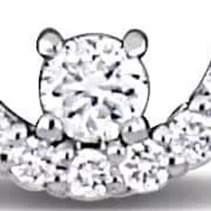 Diamond Necklace in 14k White Gold- 18+1 Ext.
