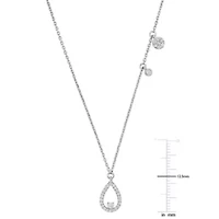 Diamond Necklace in 14k White Gold- 18+1 Ext.