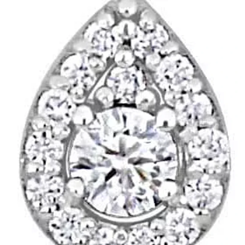 Diamond Necklace in 14k White Gold-17.5+1 Ext.