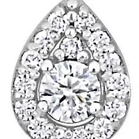 Diamond Necklace in 14k White Gold-17.5+1 Ext.
