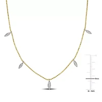 Diamond Necklace in 14k Two-Tone Gold- 17.5+1 Ext.