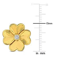 Diamond Earrings in 10K Yellow Gold