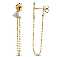 Diamond Earrings in 14k Yellow Gold