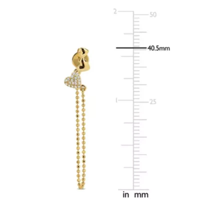 Diamond Earrings in 14k Yellow Gold
