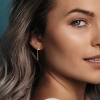 Diamond Earrings in 14k Yellow Gold