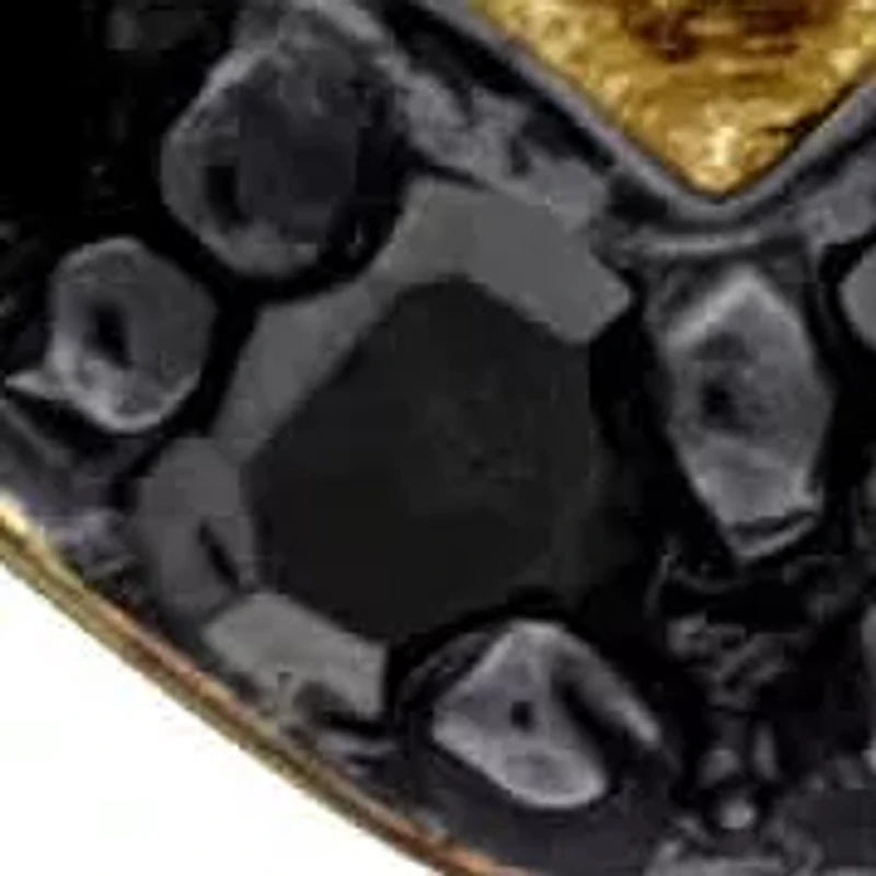 Black Diamond Pendant with Chain in 14k Yellow Gold Black Rhodium Plated- 17 in