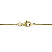 Black Diamond Pendant with Chain in 14k Yellow Gold Black Rhodium Plated- 17 in