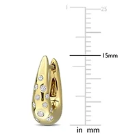 Diamond Cuff Earrings in 10k Yellow Gold
