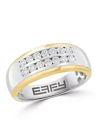 Men's Two Tone Lab Grown Diamond Ring