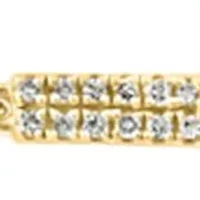 1/10 ct. t.w. Diamond Cross Bracelet in Gold Over Silver