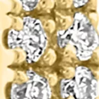 Gold Plated Silver Diamond Hoop Earrings