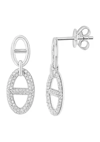 1/3 ct. t.w. Diamond Drop Earrings in Sterling Silver