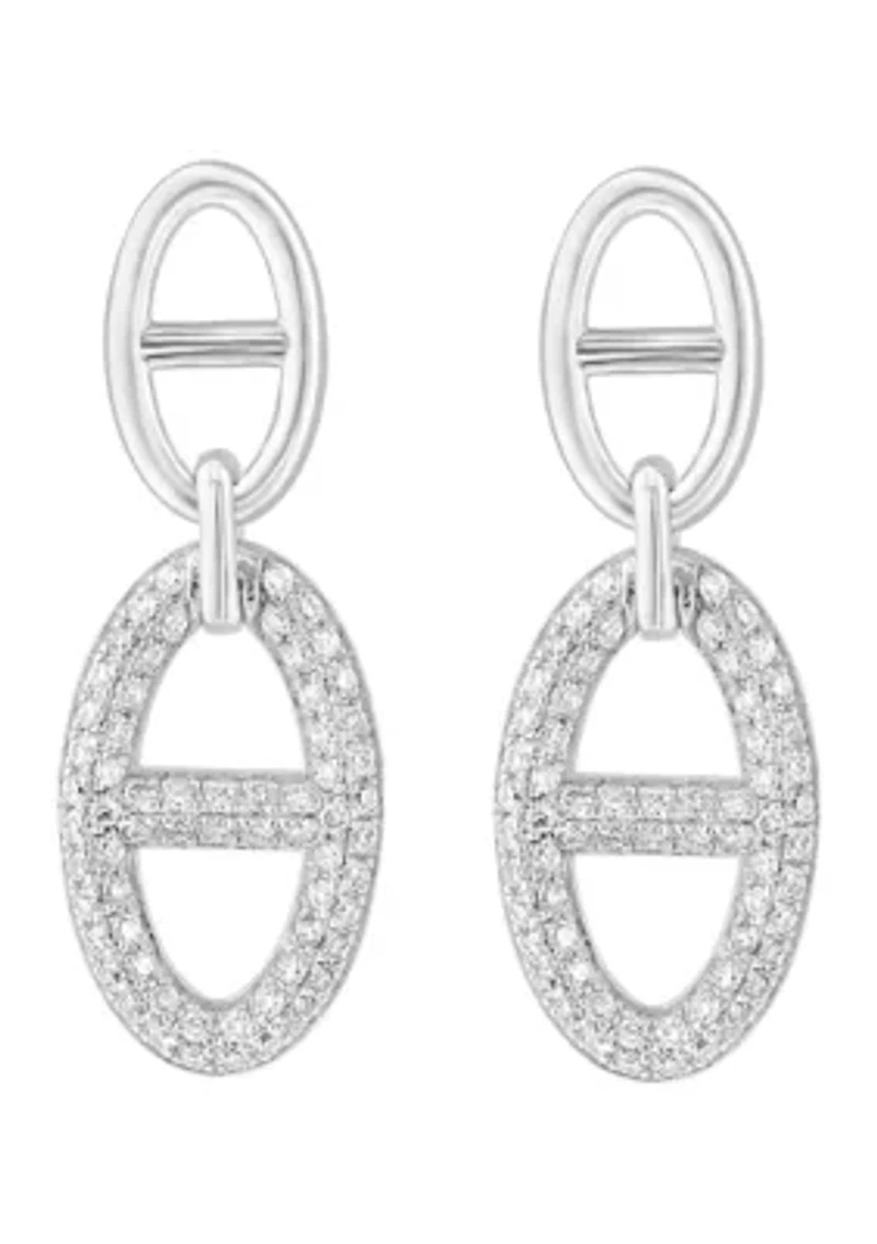 1/3 ct. t.w. Diamond Drop Earrings in Sterling Silver