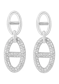 1/3 ct. t.w. Diamond Drop Earrings in Sterling Silver