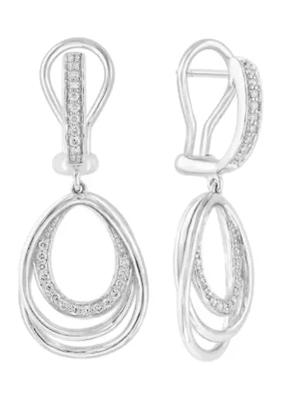 1/3 ct. t.w. Diamond Pear Earrings in Sterling Silver