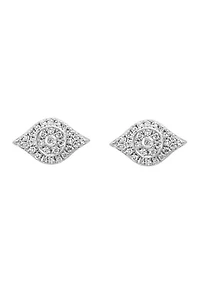 Diamond Earrings in Sterling Silver 