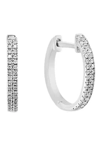 Sterling Silver Diamond Earrings