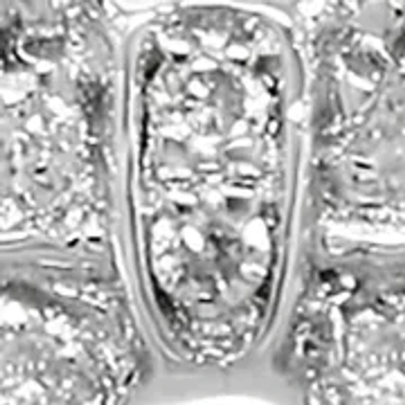 Sterling Silver Diamond Earrings