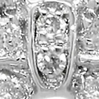 Sterling Silver Diamond Earrings