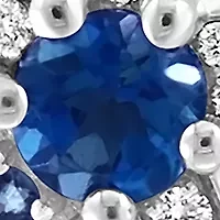 1/10 ct. t.w. Diamond and Blue Topaz Starfish Stud Earrings in Sterling Silver
