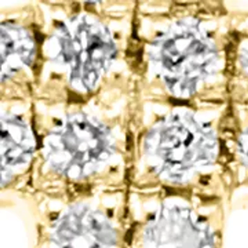 Sterling Silver Gold Plated Diamond Earrings