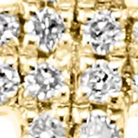 Sterling Silver Gold Plated Diamond Earrings