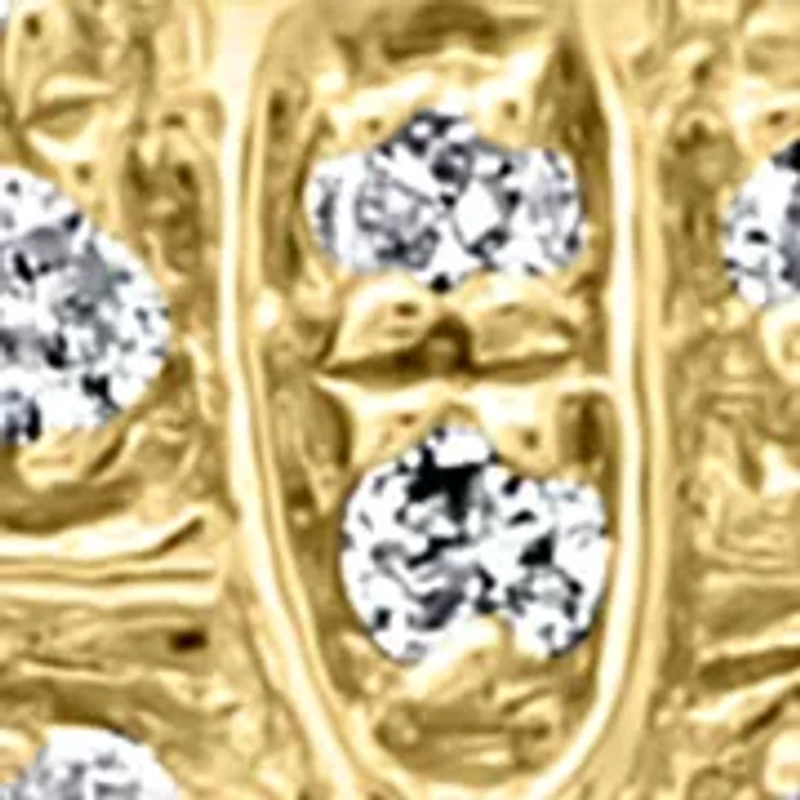 Diamond Earrings in Gold Plated Sterling Silver