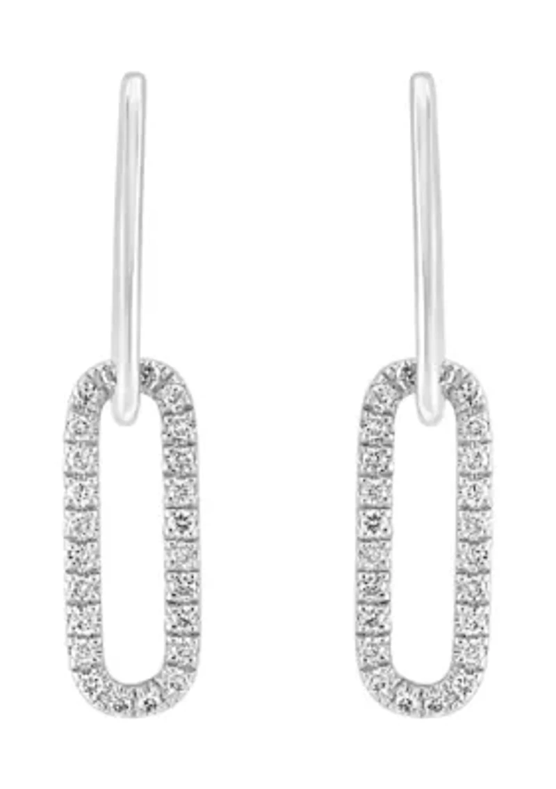925 Sterling Silver Diamond Earrings