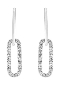 925 Sterling Silver Diamond Earrings